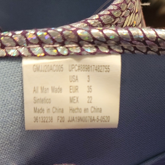 Jojo Siwa Girls Silver Mermaid Scales Bow High Top Sneakers Shoes Size 3 - Picture 7 of 7